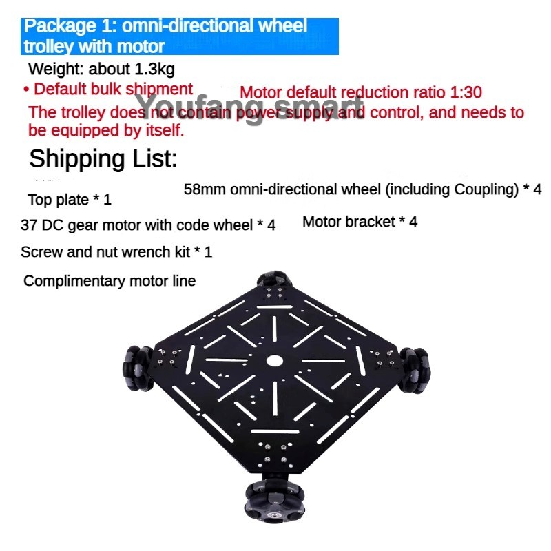 Chasis de Robot Móvil Cuadrado - Omni Wheel reseña y precio