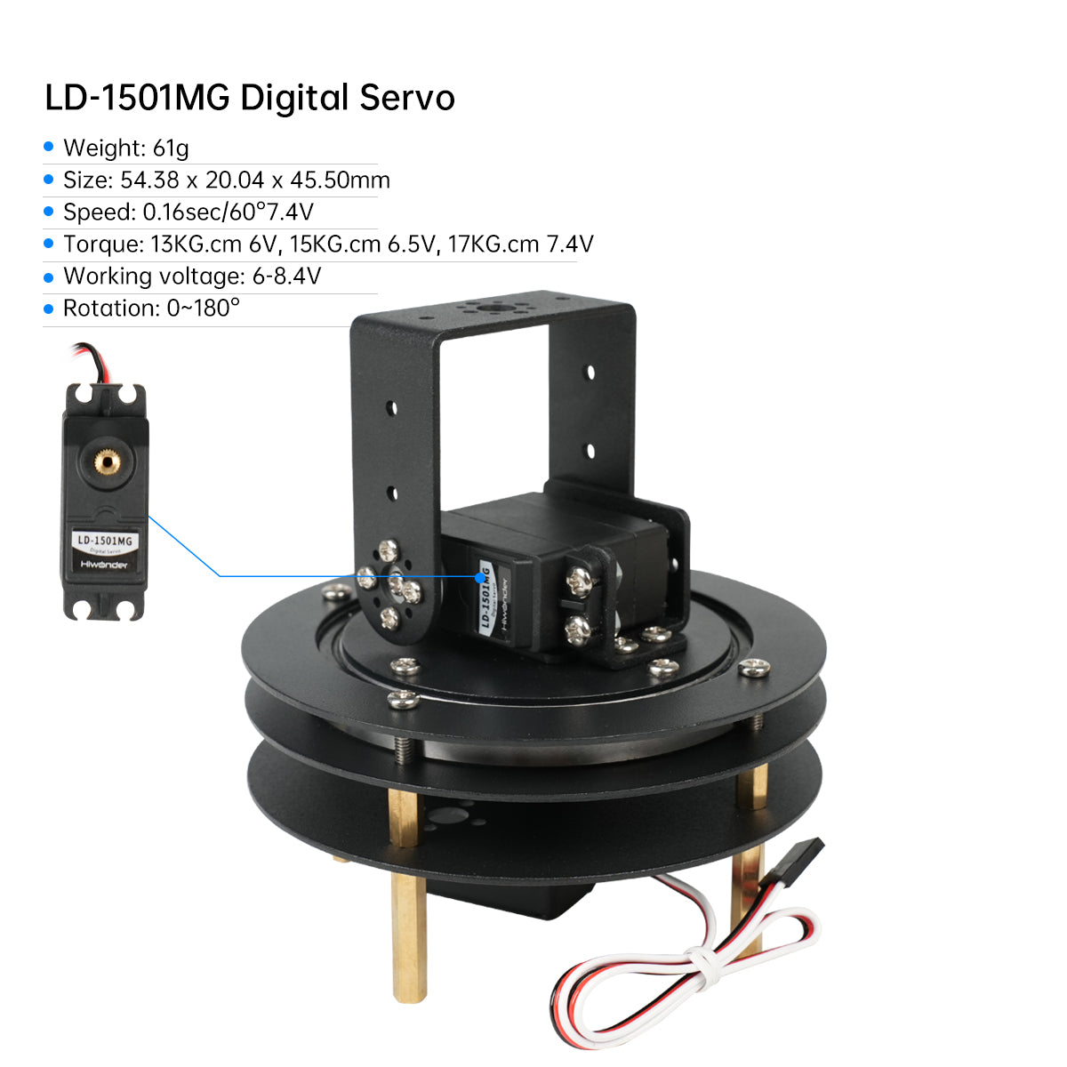 Hiwonder-Kit Servo Digital sin - Servo Bracket reseña y precio