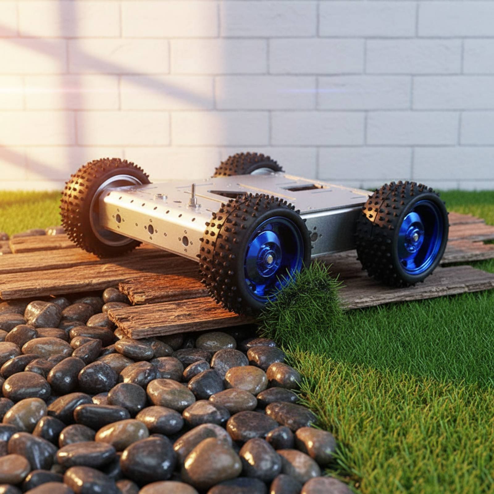 Chasis de Coche Inteligente 4W - Robot Car Kit reseña y precio