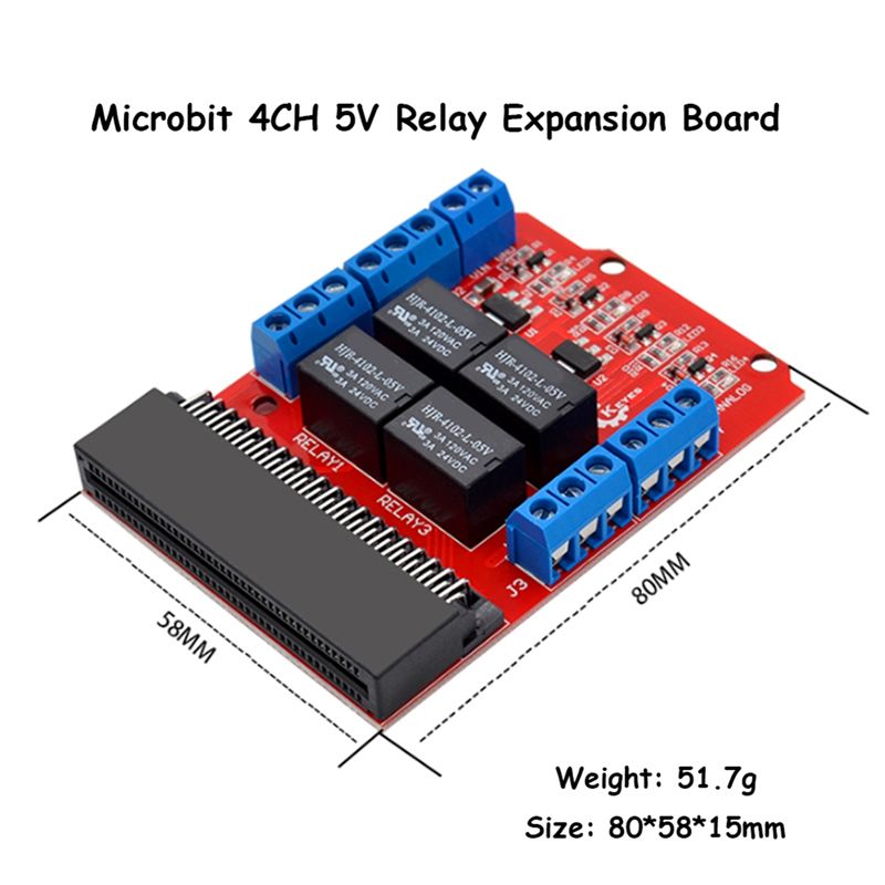 Módulo de Relé de 4 Canales A6 - Microbit reseña y precio